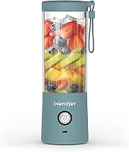 BlendJet Portable Blender for Smoothies & Shakes - 16oz BlendJet 2 Cordless Personal & Small Blender, USB-C Rechargeable, Self Cleaning - Quiet Mini Travel Blender with Stainless Steel Blade (Glacier)