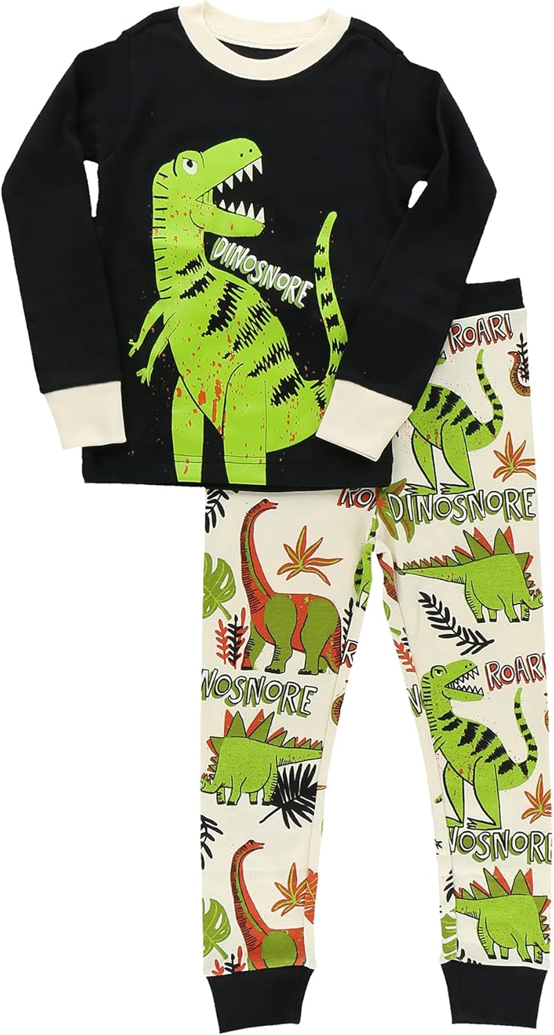 Lazy One Warm Long-Sleeve PJ Sets for Girls and Boys, Funny Kids' Pajama Sets, Cozy, Comfy