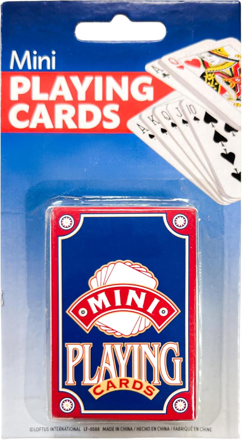 Vaulted Skulls & Co Mini Playing Cards | Tiny Playing Cards | Small Poker Playing Deck | Novelty Miniature Card Set | 52-Card Deck + 2 Jokers