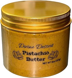 Pistachio Nut Butter Spread - Pistachio Paste - No Added Sugar - All Natural - Peanut Free - Vegan - California Grown Pistachios - Keto Snack - Gluten Free (8oz, 1 Pack)