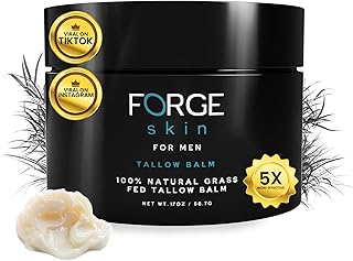 Forge Men's Wrinkle Defense Tallow Balm - 1.77 OZ | Anti-Aging Face Cream - Facial Moisturizer for Wrinkles, Dark Circles, and Fine Lines | Hydrating Night and Day Cream for Men