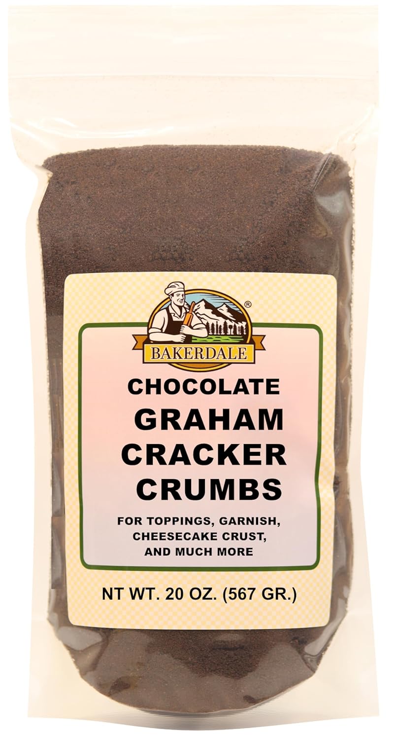 Bakerdale Chocolate Graham Cracker Crumbs, 20 ounce Resealable Pouch
