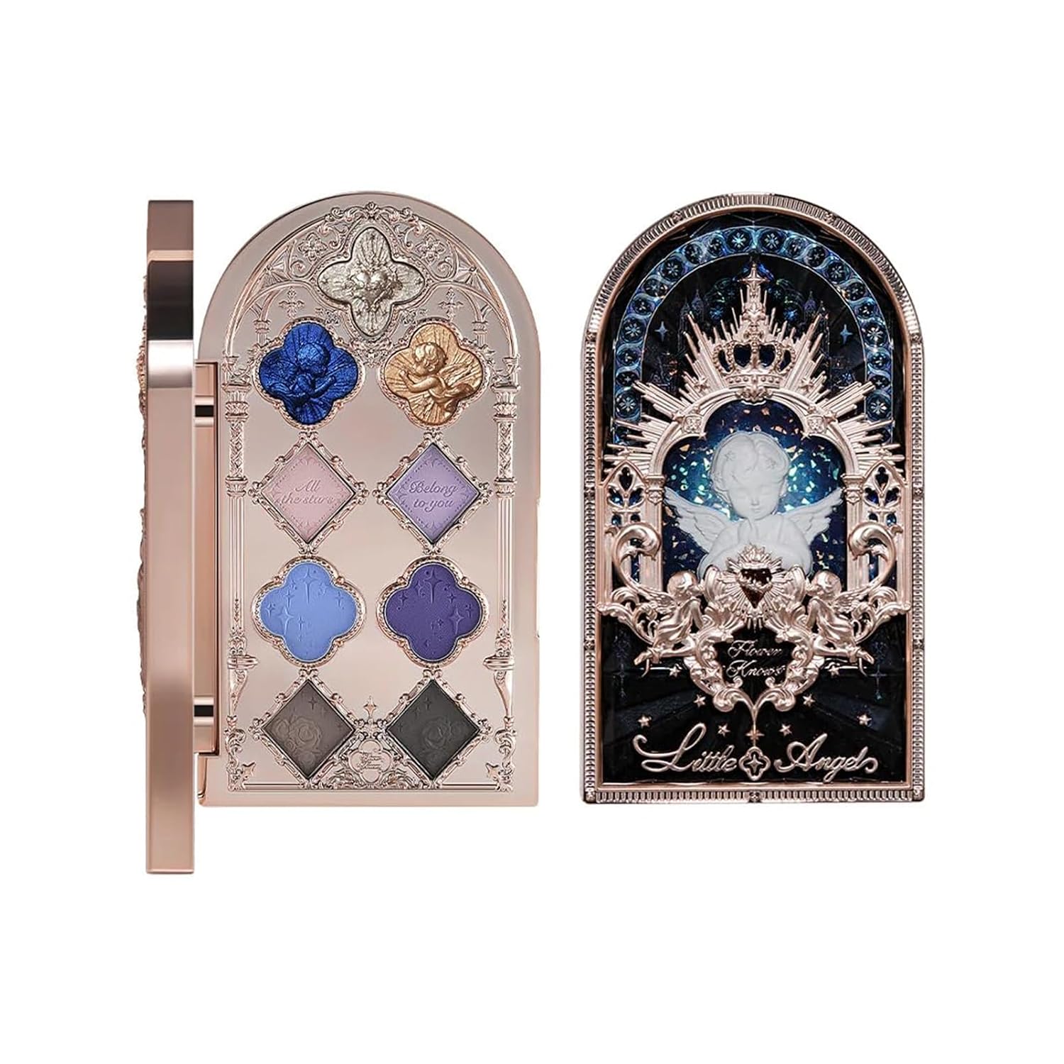 Flower Knows Little Angel 9-Color Eyeshadow Palette, Blue & Lavender