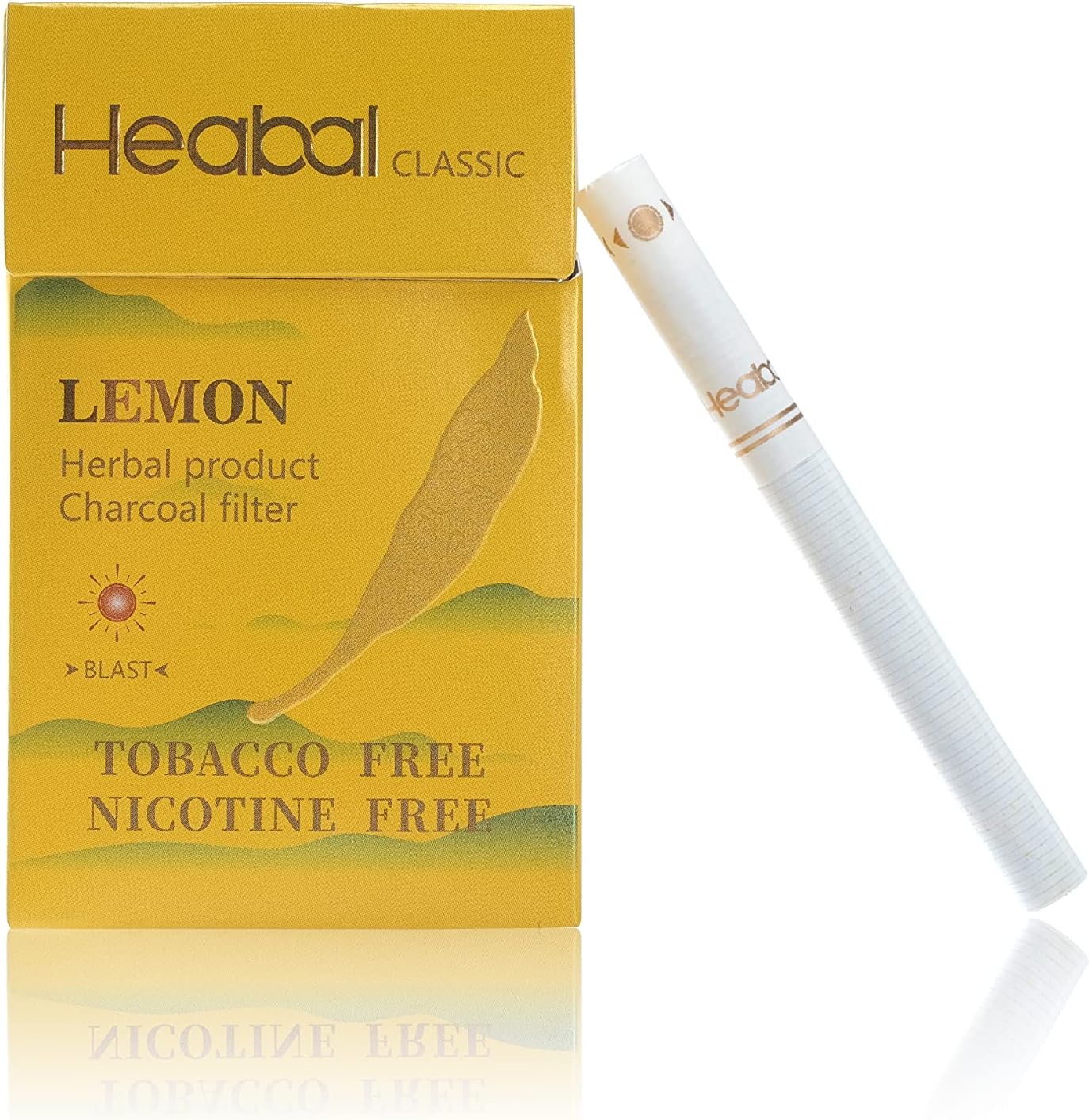 HEABAL Herbal Cigarettes - Nicotine Free & Tobacco Free 20/Pack (Lemon)