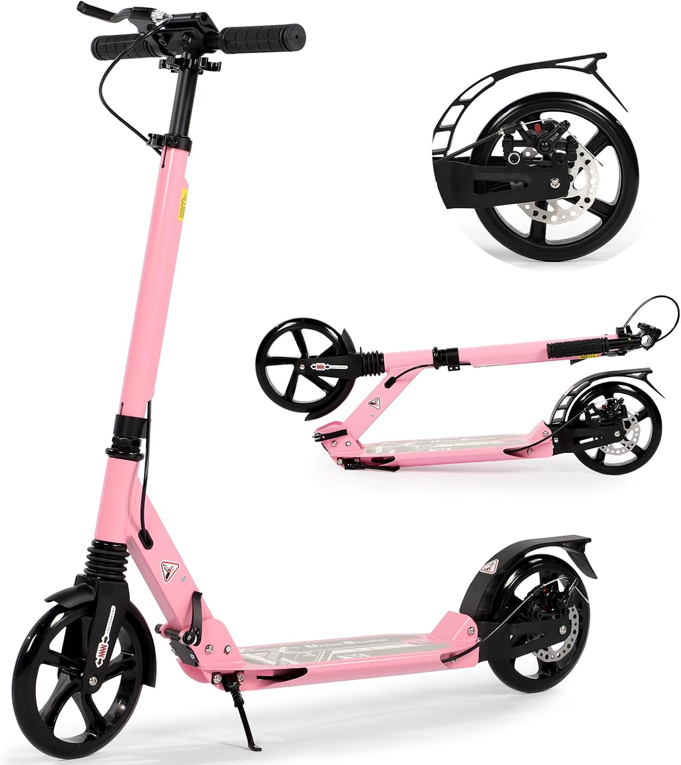 Kick Scooter for Kids Ages 8-12 with Disc Brakes, Dual Suspension