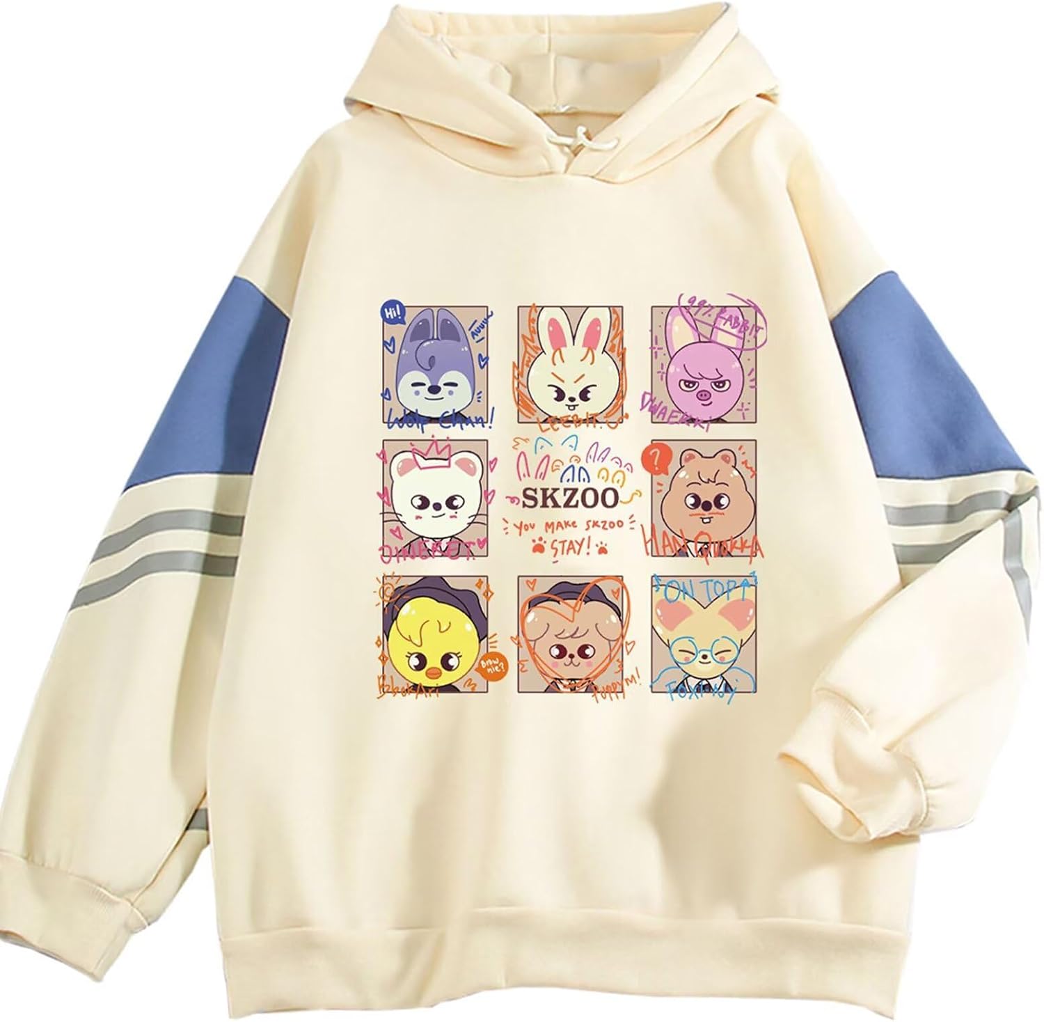 KPOP SKZ Hoodie NEW Album 5-Star Concert Sweater Hyujin Felix Jisung Sweatshirt for Women