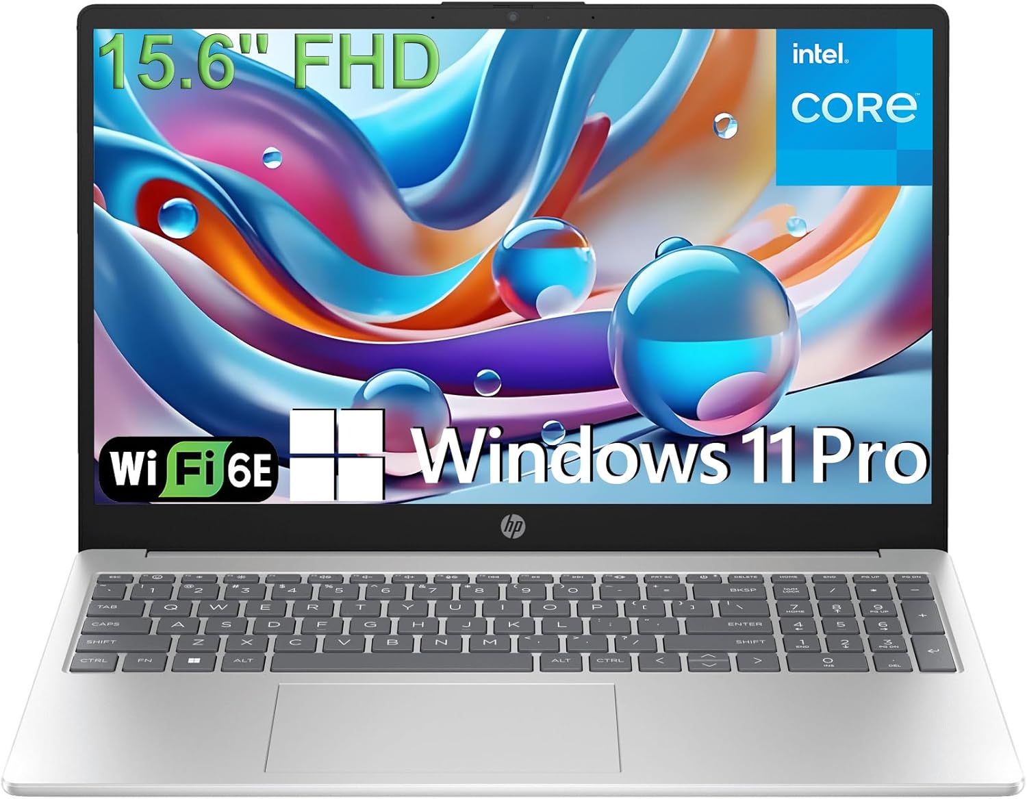 HP 15.6" Laptop Computer for College Student Home Study, Intel Processor (Beat i3-1115G4), 16GB DDR4 RAM, 256GB PCIe SSD, FHD, WiFi 6E, BT 5.3, Type-C, HDMI, Webcam, Numeric Keypad, Windows 11 Pro