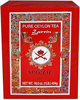 Zarrin - Pure Ceylon Tea OPA, Orange Pekoe A, 1LB (454g), Loose Leaf Tea