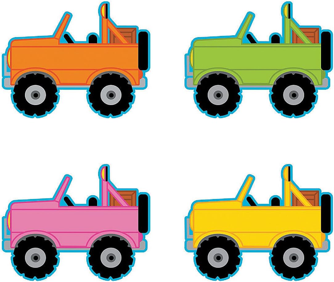 Fun Express Adventure Car Bulletin Board Cutouts - VBS Vacation Bible School Supplies/Decor - Educational and Learning Activities for Kids - 48 Pieces