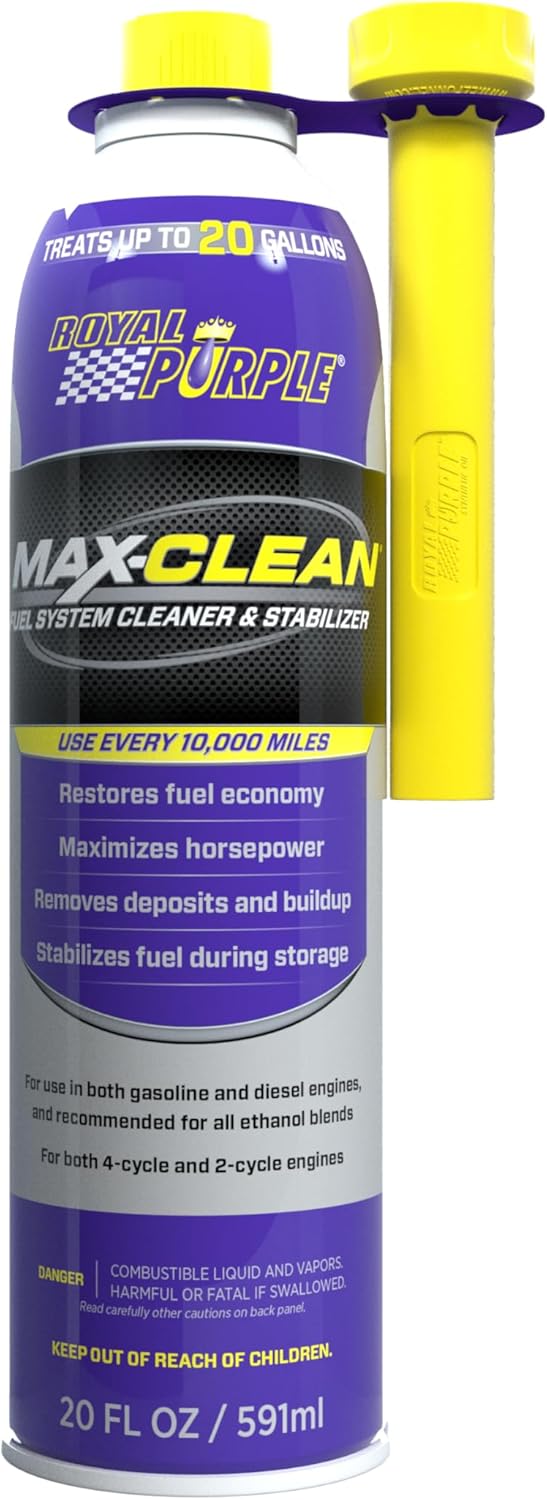 Royal Purple 11722-2PK Max-Clean Fuel System Cleaner and Stabilizer - 20 oz. Bottle, (Pack of 2)