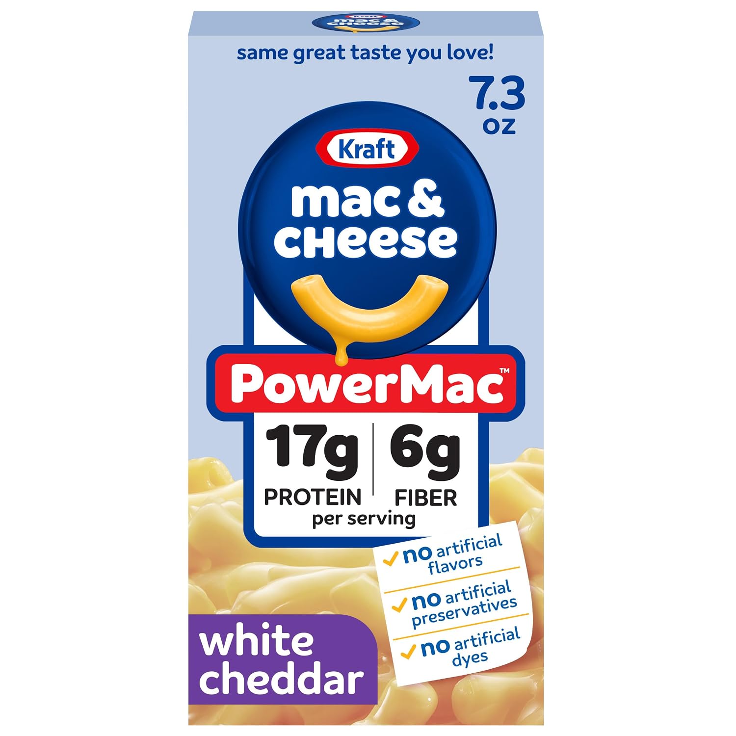 Kraft Mac and Cheese PowerMac, White Cheddar Flavor, 7.3 oz