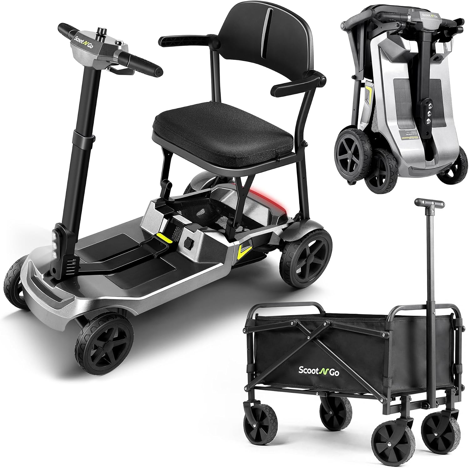 SCOOTNGO Lite Mobility Scooter for Seniors & Adults, 39lbs Electric Scooter