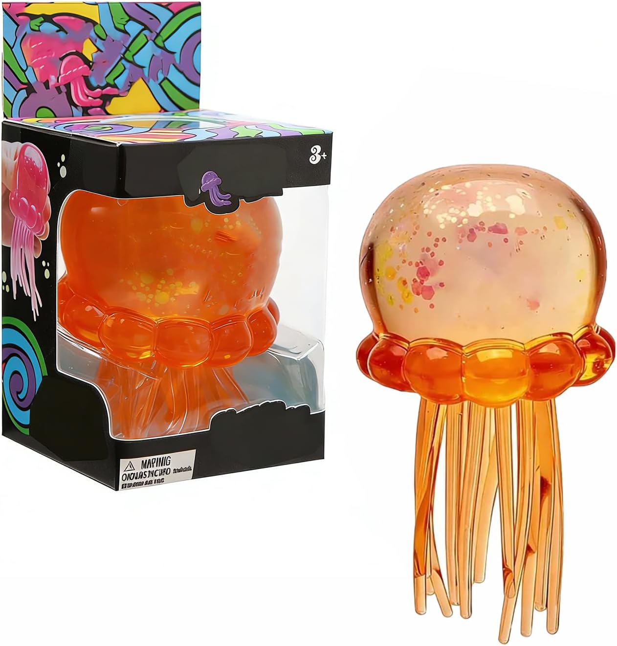 Glitter Jellyfish Squishy Toy