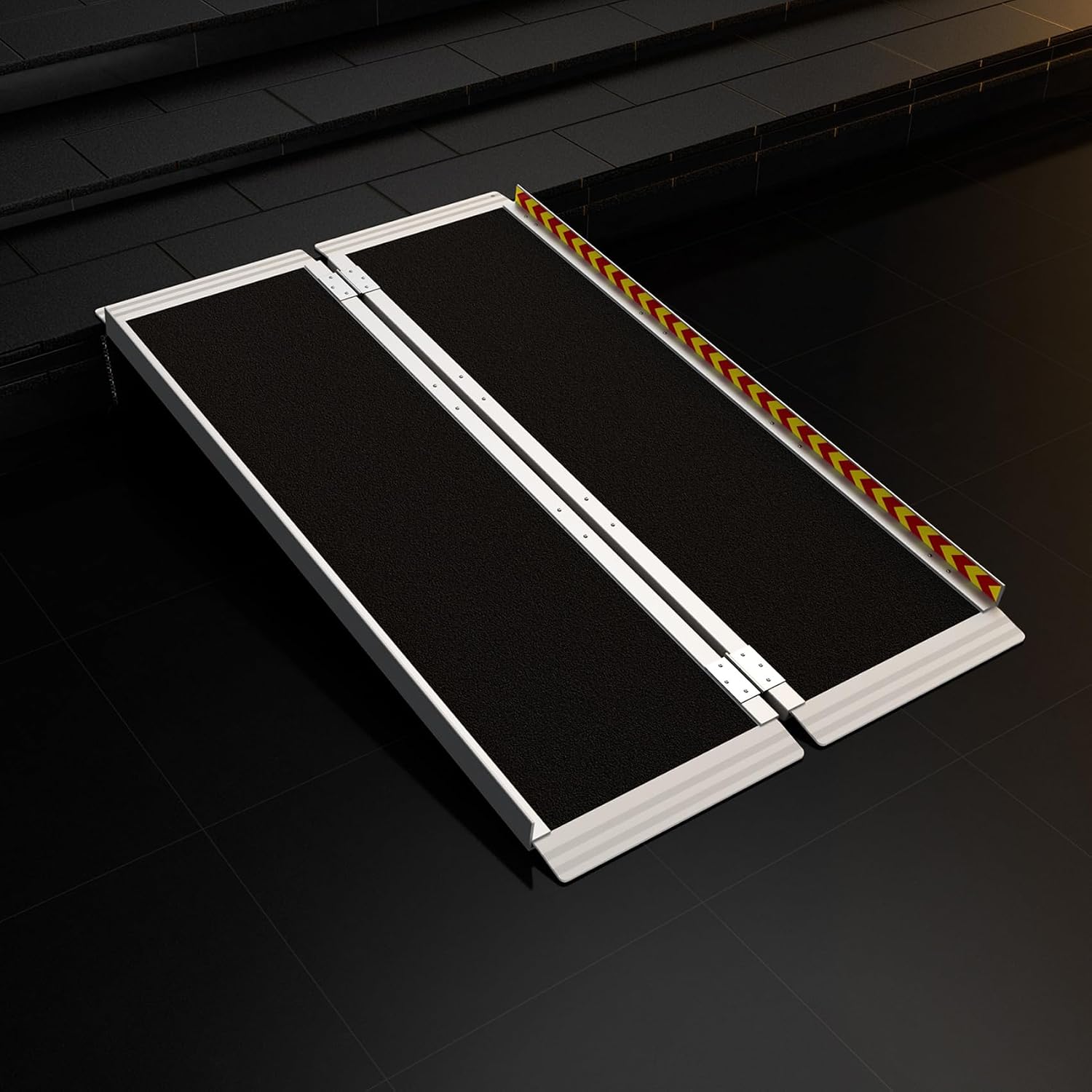 4FT Portable Wheelchair Ramp, 800Lbs Capacity Fits 4-12 Inch