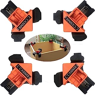 90 Degree Corner Clamp, 4 Pack Adjustable Single Handle Spring Loaded Right Angle Clamp,Swing Woodworking Clip Clamp Tool