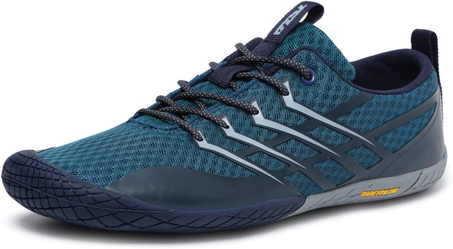 TSLA Men's Trail Running Shoes, Lightweight Athletic Zero Drop Barefoot Shoes, Non Slip Outdoor Walking Minimalist Shoes