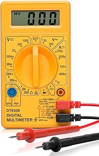HILTEX 40508 Digital Multimeter Diode & Transistor Tester AC DC Volt Test Voltmeter, Automotive Multimeter Meter Tester, Measure Voltage Test, Car Battery Tester, Analog Multimeter Kit, Volt Meter