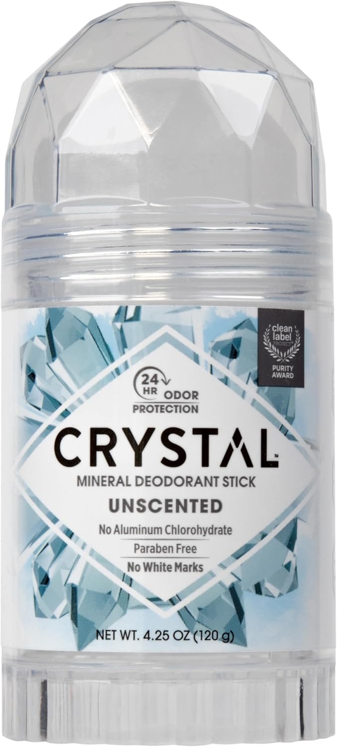 Crystal Mineral Deodorant Stick, Unscented, 4.25 oz