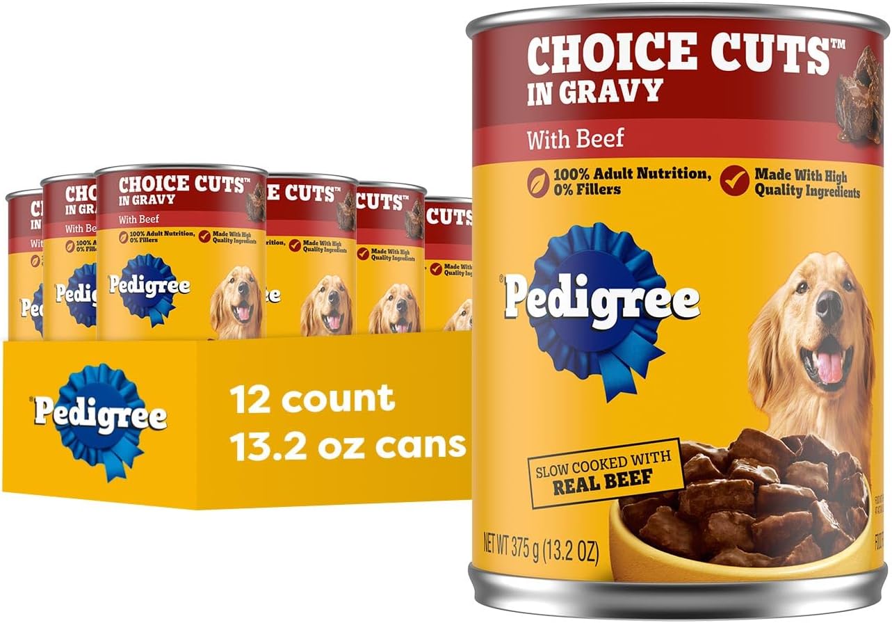 Pedigree Choice Cuts in Gravy Wet Dog Food, Beef, 13.2 oz, 12 count