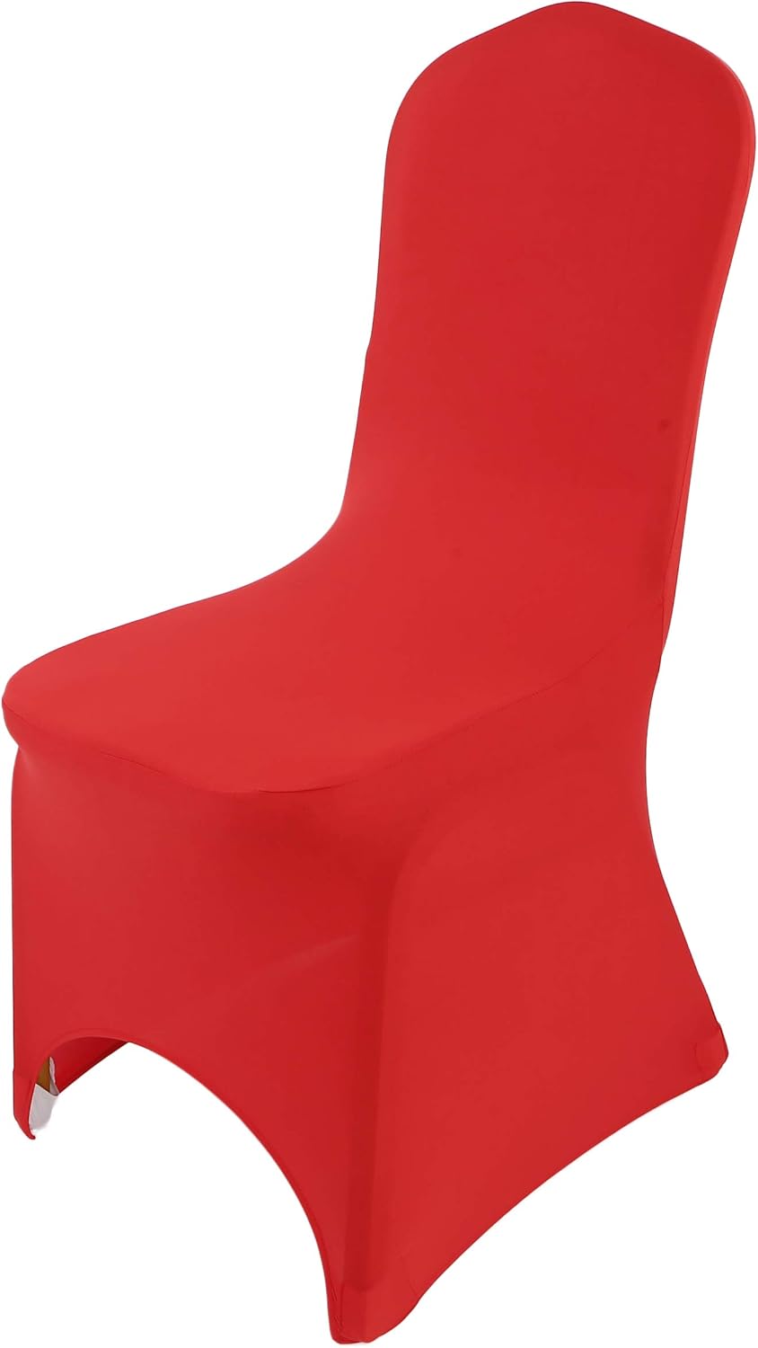Chair Covers Spandex Universal Slipcovers Dining Chair Cover Wedding Banquet Party Arched Front (Red, 50)