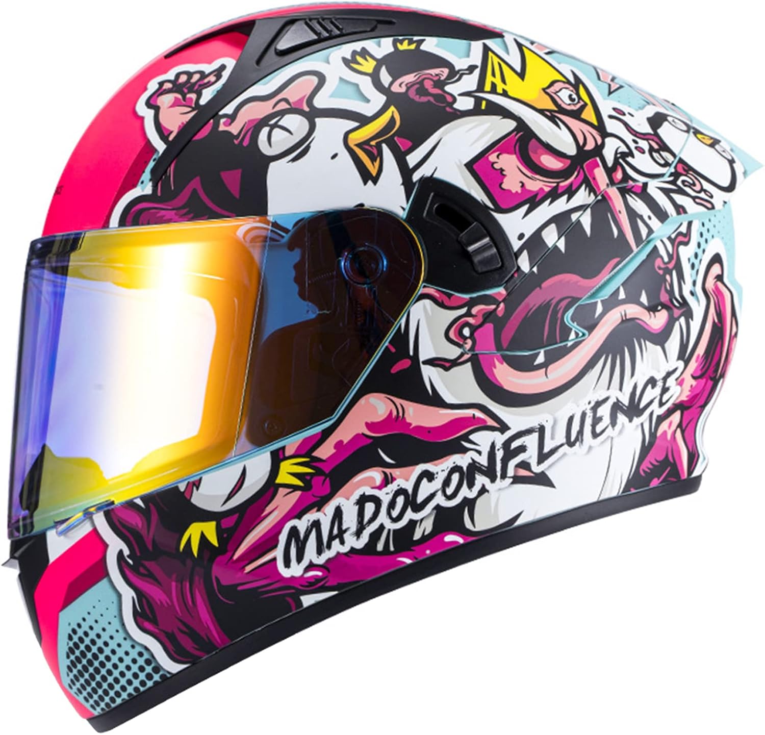 Full Face Motorcycle Helmets Unisex-Adult DOT/ECE Approved Street Bike Motorbike Helmet with Extra Clear Visor Dual Visors Sun Inner Shield for Moped Racing ATV UTV Scooter