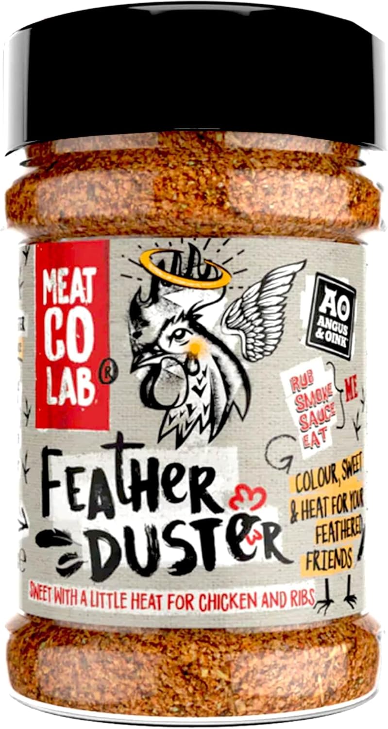 Angus & Oink | Feather Duster Chicken BBQ Rub | Orange, Paprika, Chipotle and Lemon Pepper Seasoning, Perfect For Chicken | Gluten-Free, Vegan Friendly | 200g