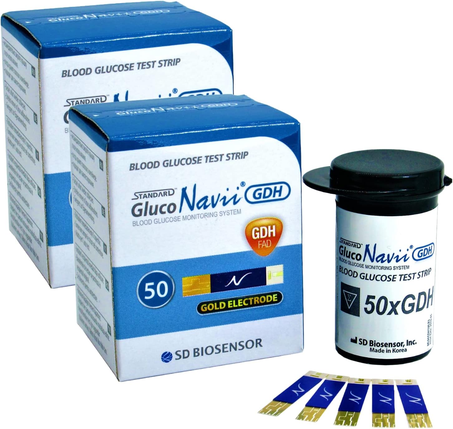 100 Strips - GlucoNavii Blood Glucose Monitor/Monitoring Test/Testing Kit Replacement Strips