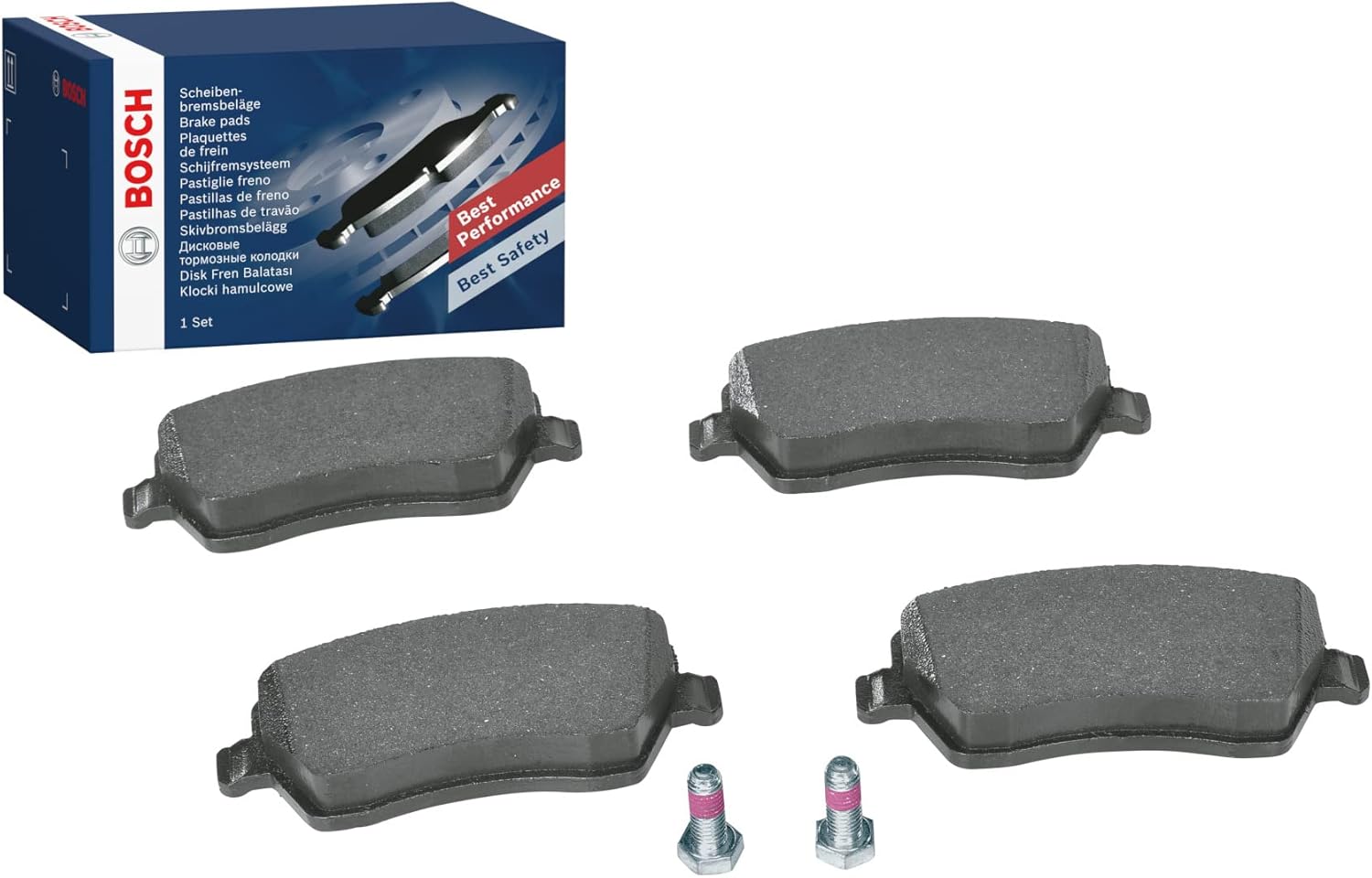 Bosch BP2697 Brake pads - Front axle - ECE-R90 certified - 1 set of 4 pads
