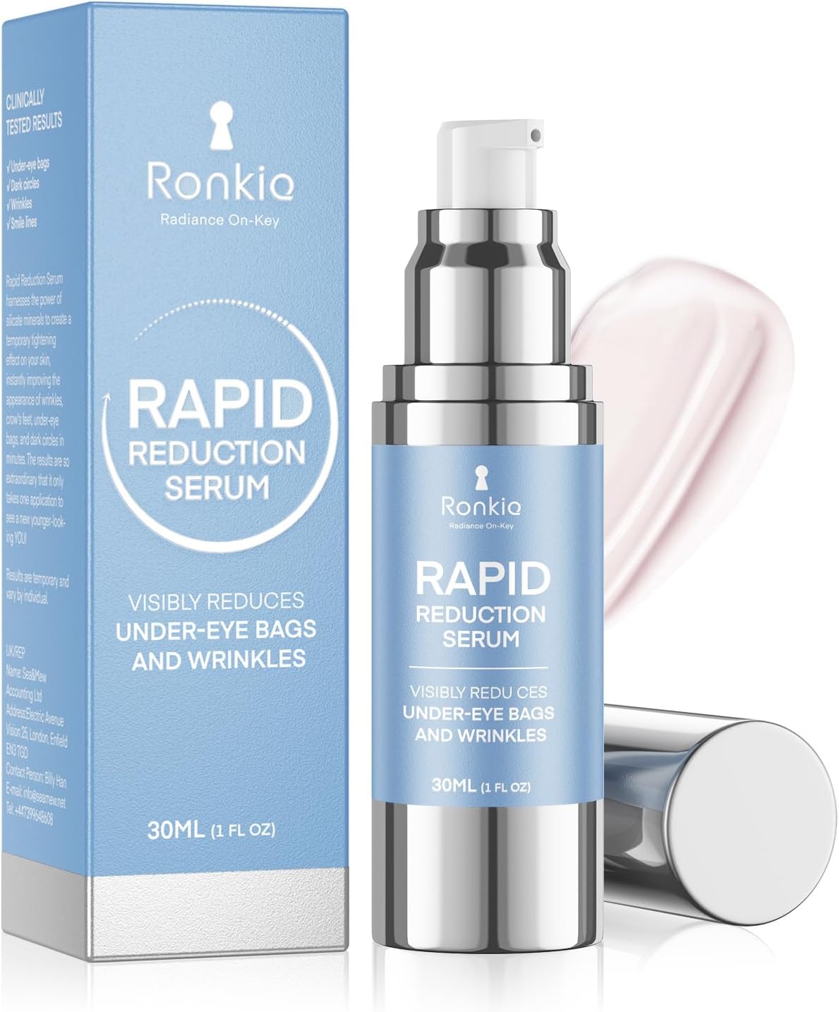 Instant Face & Eye Lift Cream: Rapid Reduction Eye Serum Firms Under Eye Bags and Wrinkles for Middle-aged Women Before Dating & Work 1 fl.oz