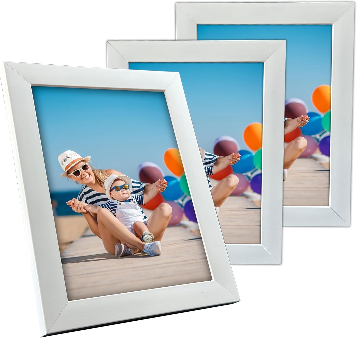 DECOLIFE,White 6x4 inch Picture Frames, Photo Frame, 6x4 Photo Frames (15x10 cm), Multiple Color and Size Options, Photo Frames, Photo Frames Multiple Pictures, Set of 3