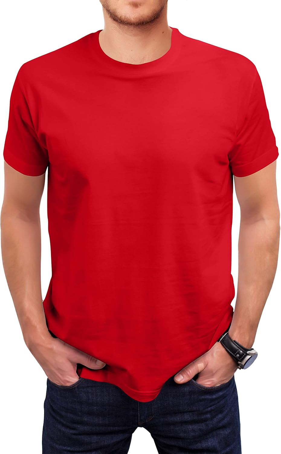 Love My Fashions Men's Round Neck Short Sleeves Plain T-Shirt