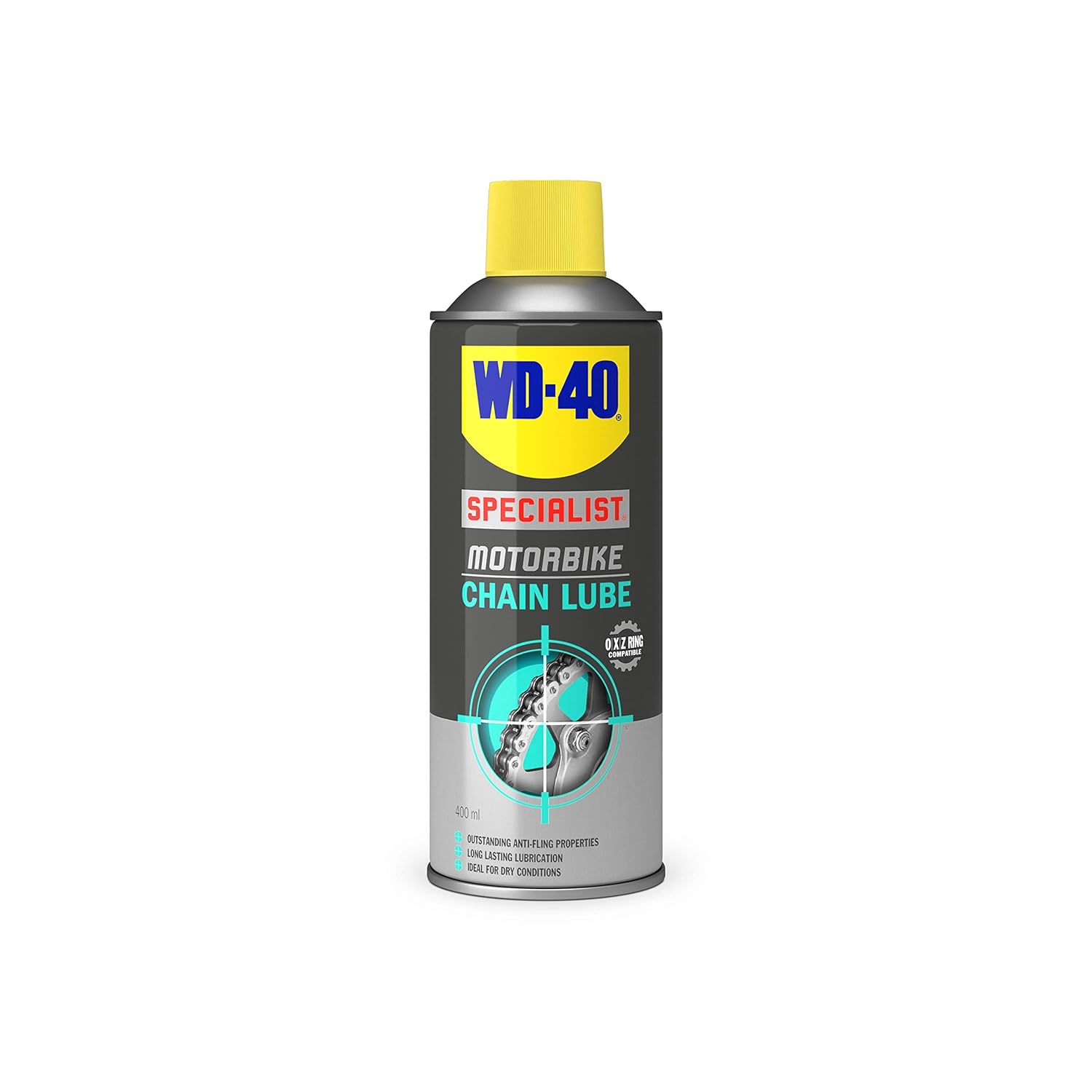 WD-40 Specialist Motorbike Chain Lube 400ml | Fast-Acting, Long-Lasting Protection for Motorcycle Chains