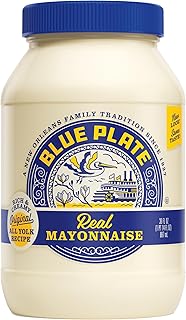 Blue Plate Real Mayonnaise, Homestyle Mayo For Chicken Salad to Deviled Eggs, 30 Fl Oz Jar (Pack of 1)