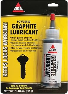 AGS Automotive Solutions Powdered Graphite Lubricant, Greaseless, Odorless - 1.13 ounces, 32 grams, Dry Graphite Lubrication, Ideal for Trigger Mechanisms, Fishing Reels, and more