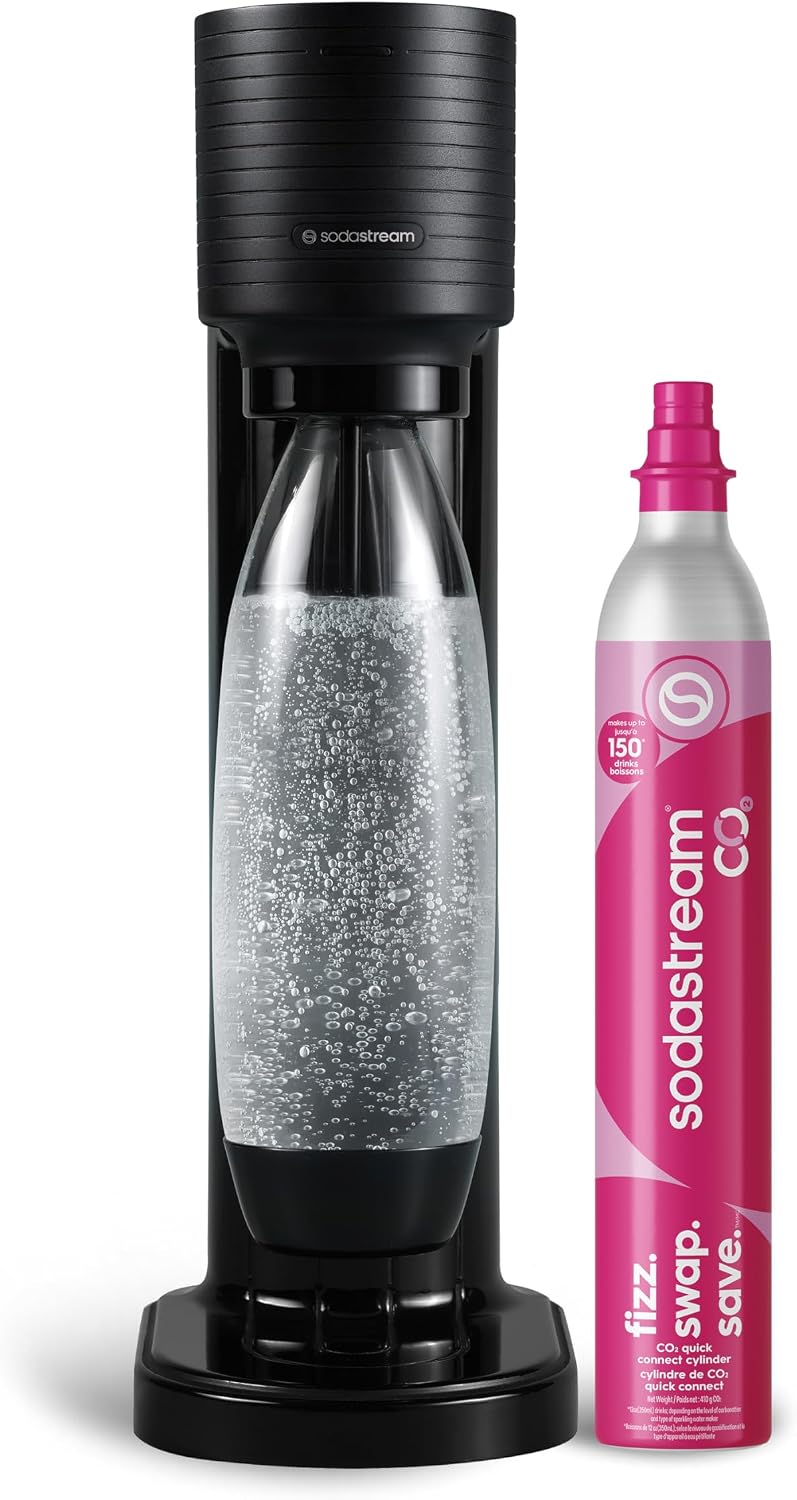 SodaStream Gaia Sparkling Water Maker Kit, Black