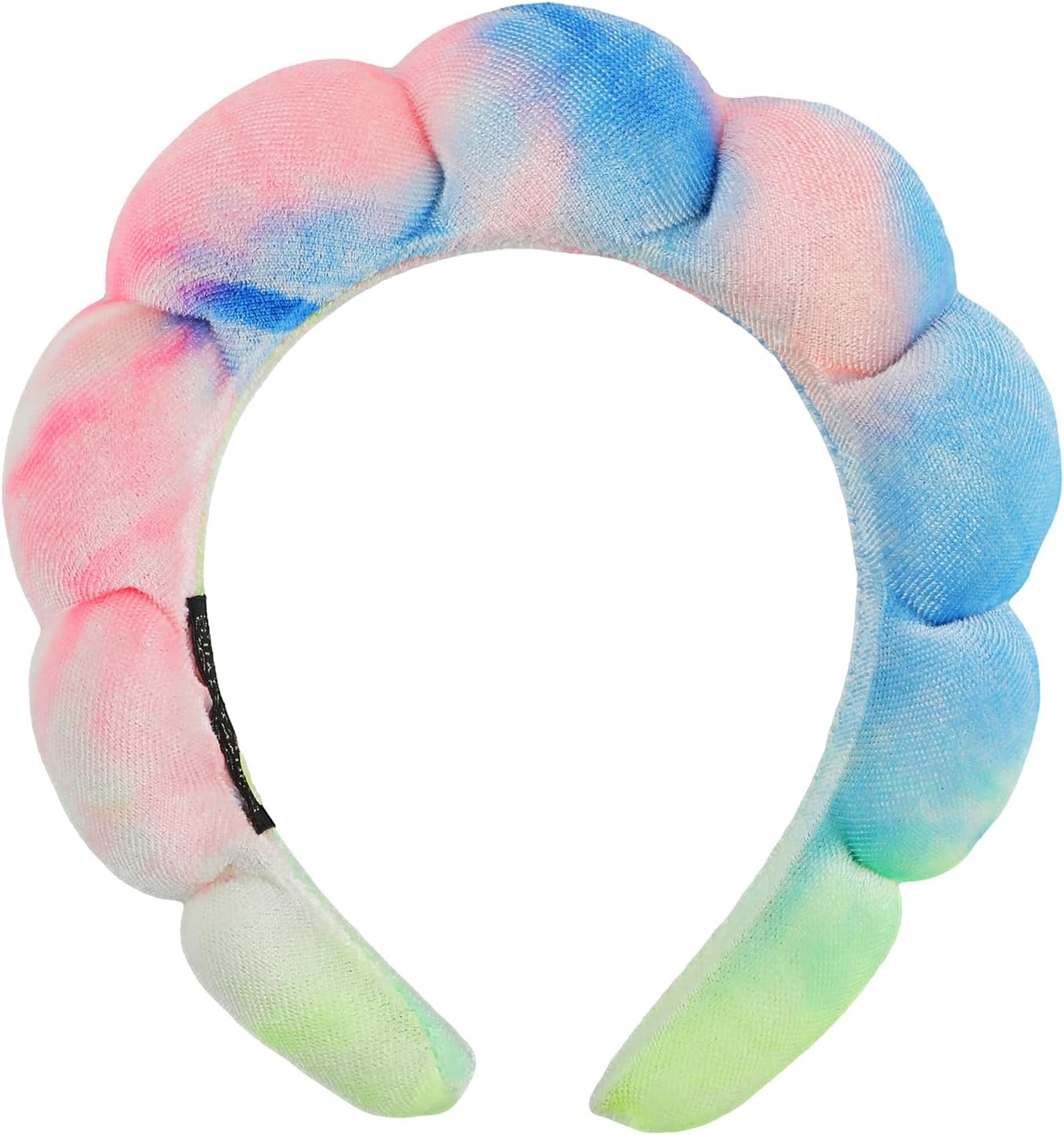 YUXIANLB Spa Headbands for Women, Tie Dye Bubble Skincare Headband for Washing Face, Puffy Makeup Headbands for Face Washing, Mask, Makeup Removal, Shower, Make Up Hair Accessories for Women and Girls