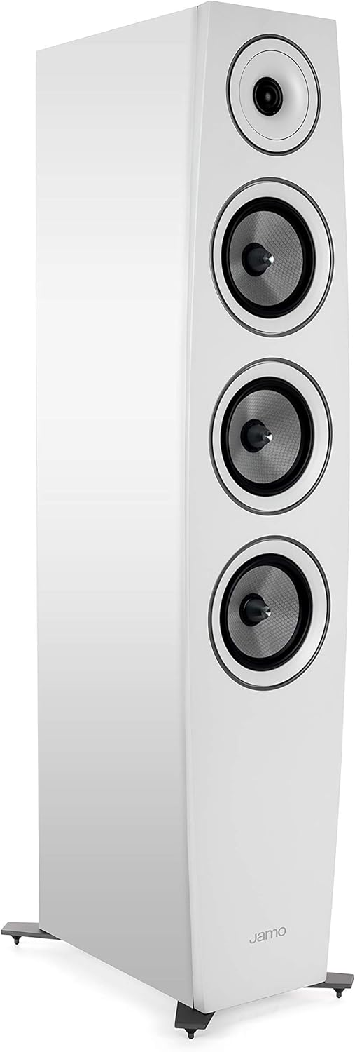 Jamo C 97 II - Premium Floor-Standing Loudspeaker for Home Theater and Music Systems - Each - White
