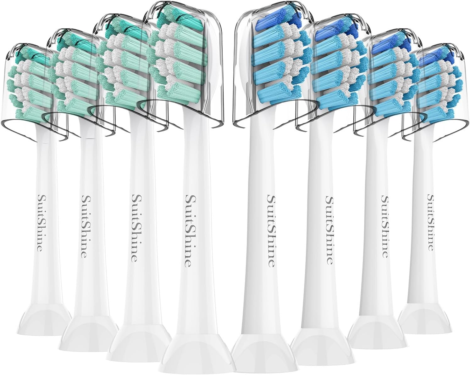 Replacement Toothbrush Heads Compatible with Philips Sonicare Replacement Heads, Sonicare Replacement Brush Head and More Snap-on Handles, 8 Pack