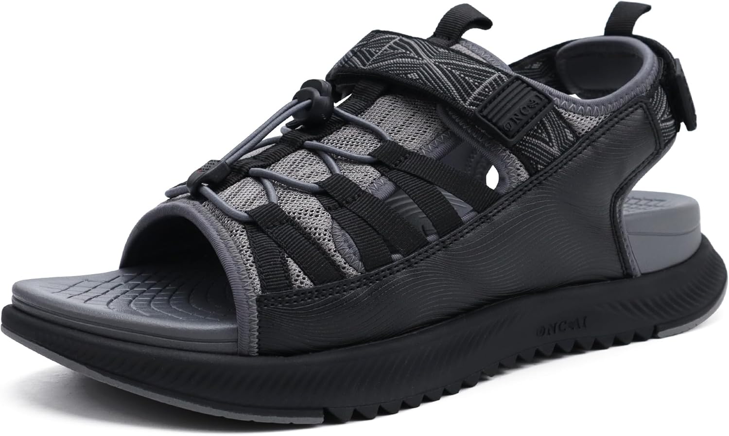 ONCAI Men Hiking Sandals, Arch Support Walking Sandals with Orthotic Outdoor Footbed for Plantar Fasciitis, Hombre Sandalias Recovery Sport Slides Size 6-13