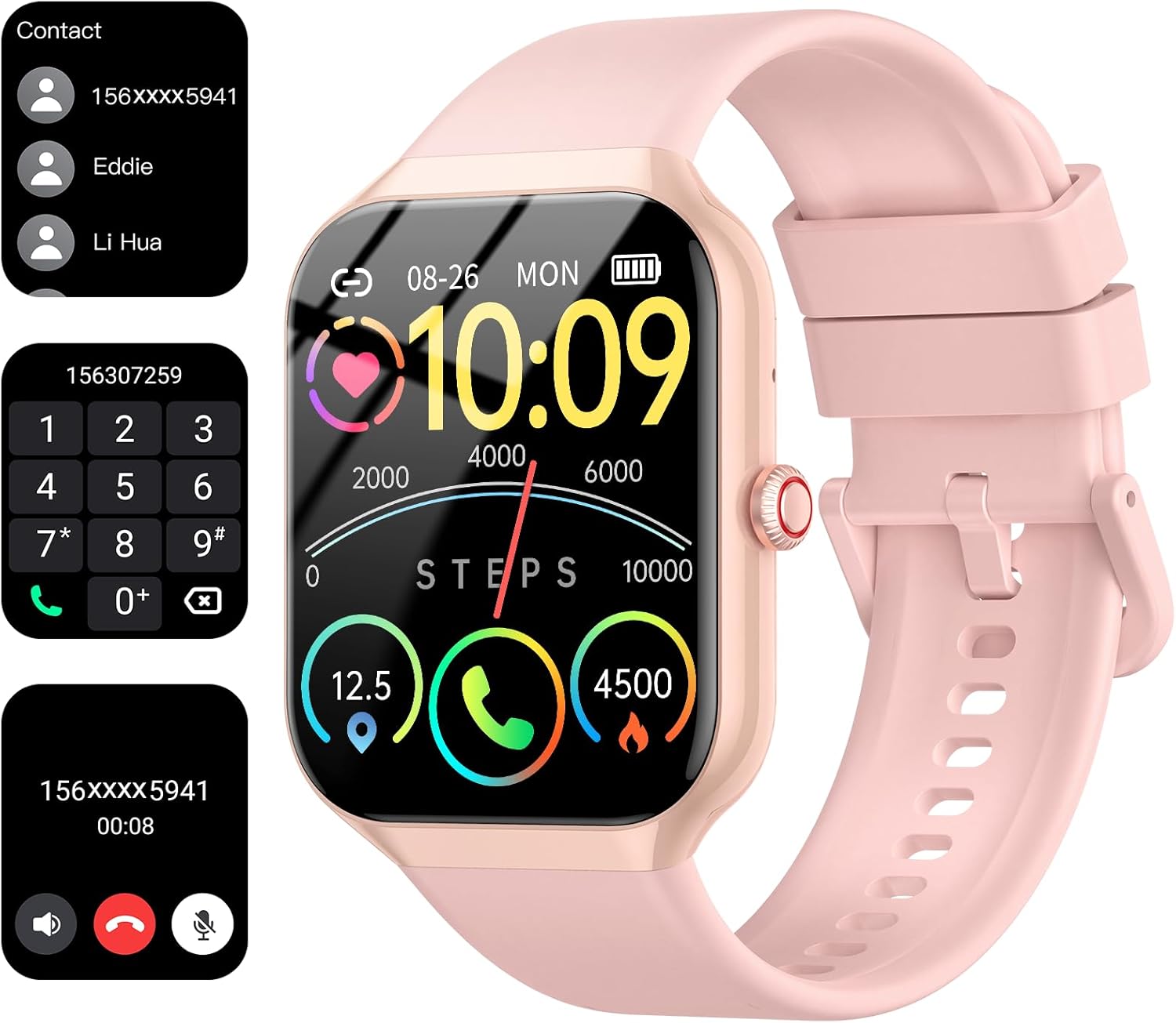 Smart Watch, Smartwatch for Men Women 110 Sport Modes Fitness Watch, Smart Watches with Sleep Heart Rate Monitor, Pedometer, IP68 Waterproof for iOS Android