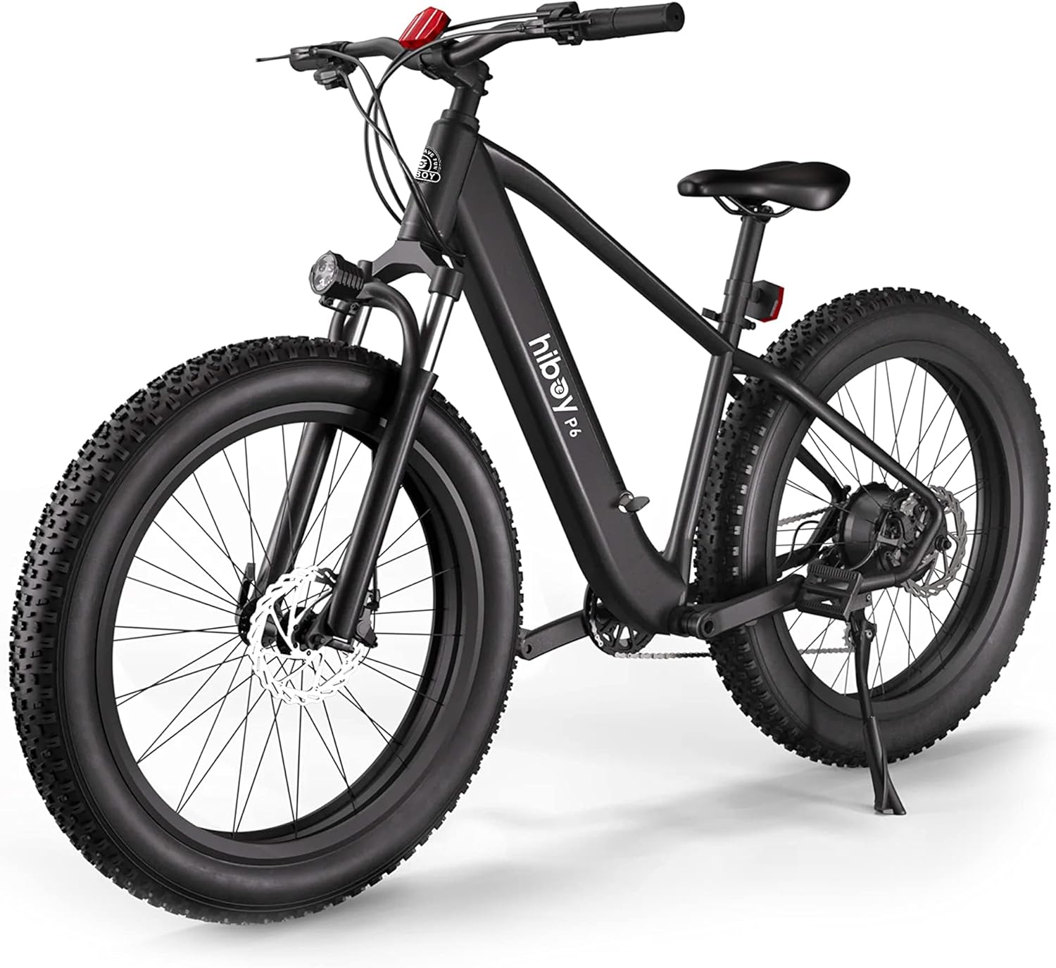 Hiboy P6 Electric Bike for Adults, 28MPH 62.1Miles Range 1000W Peak Motor 48V 13Ah Removable Battery Ebike, 26” x 4.0" Fat Tire Electric Bicycle, Shimano 7 Speed, Hydraulic Suspension, UL Certified