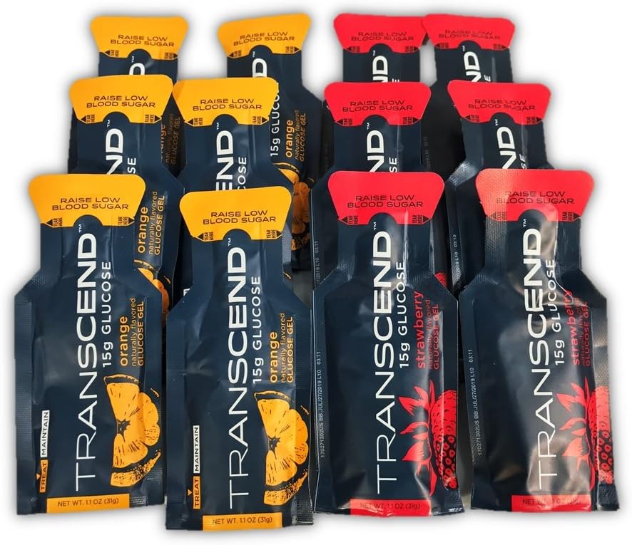 Transcend 15g Glucose Gel - Orange & Strawberry Assortment (12)