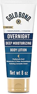 Gold Bond Overnight Deep Moisturizing Lotion, 8 oz., Skin Therapy Lotion With Calming Lavender Scent