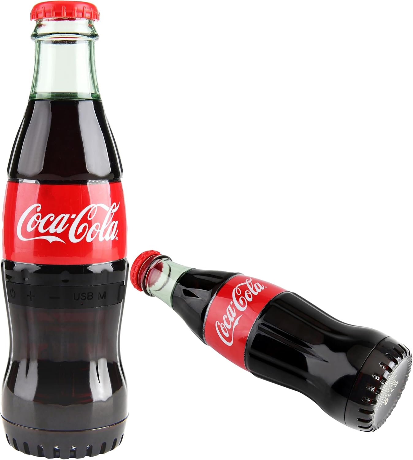 Official Coca-Cola Bottle Shaped Bluetooth Speaker – Portable Wireless Speaker with Bluetooth 5.0, Deep Bass, AUX Input, Long Battery Life – Loud HD Sound for Home, Travel, Party & Outdoor Use