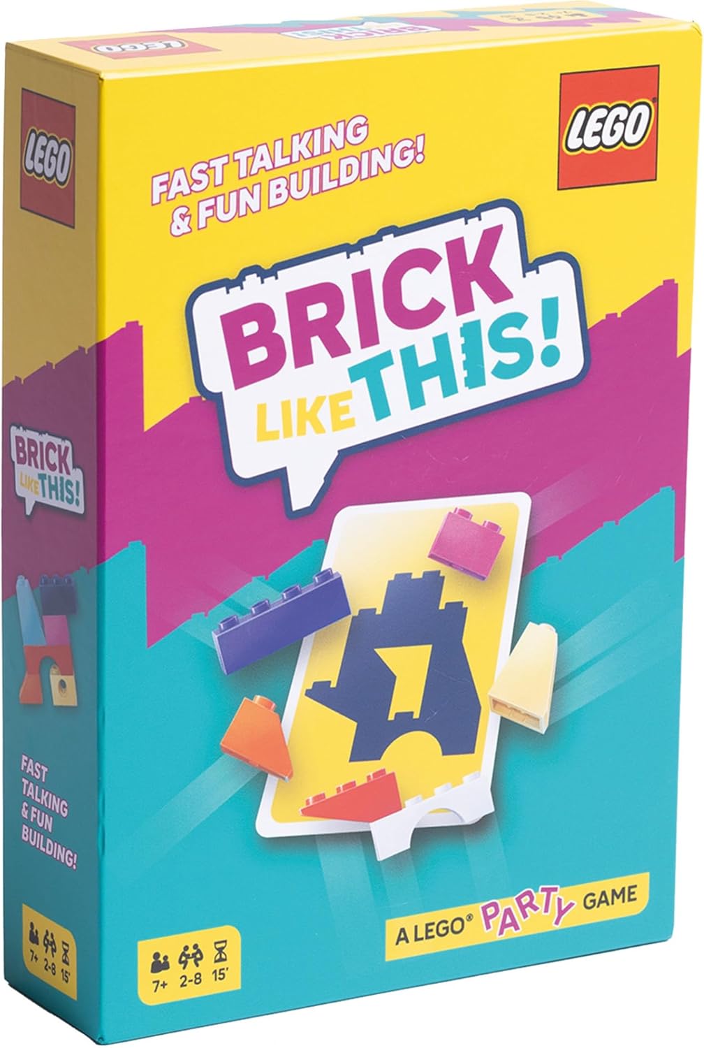 Asmodee Brick Like This! The Official LEGO Party Game - A fast, fun, building game for families, kids, teens, adults – Play in 15mins, with 2-8 Players, Ages 7+, English Version