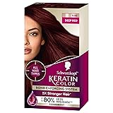 Schwarzkopf Keratin Color Permanent Hair Color, 5.88 Deep Red, 1 Application - Professionally Inspired Permanent Hair Dye, for up to 80% Less Breakage vs Untreated Hair and up to 100% Gray Coverage