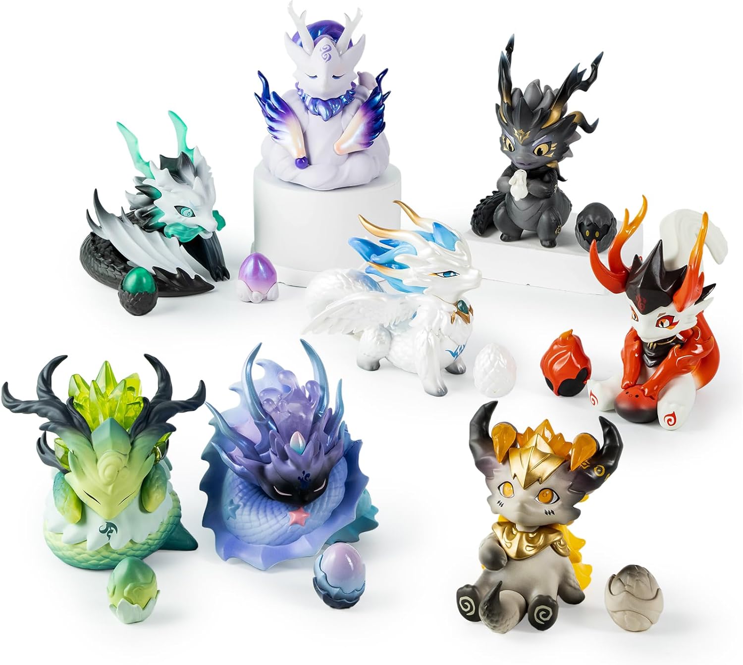 BEEMAI Mythical Beasts Administration Together with Loong Series 1PC Blind Box Figures, Random Design Cute Figures Collectible Toys Birthday Gifts