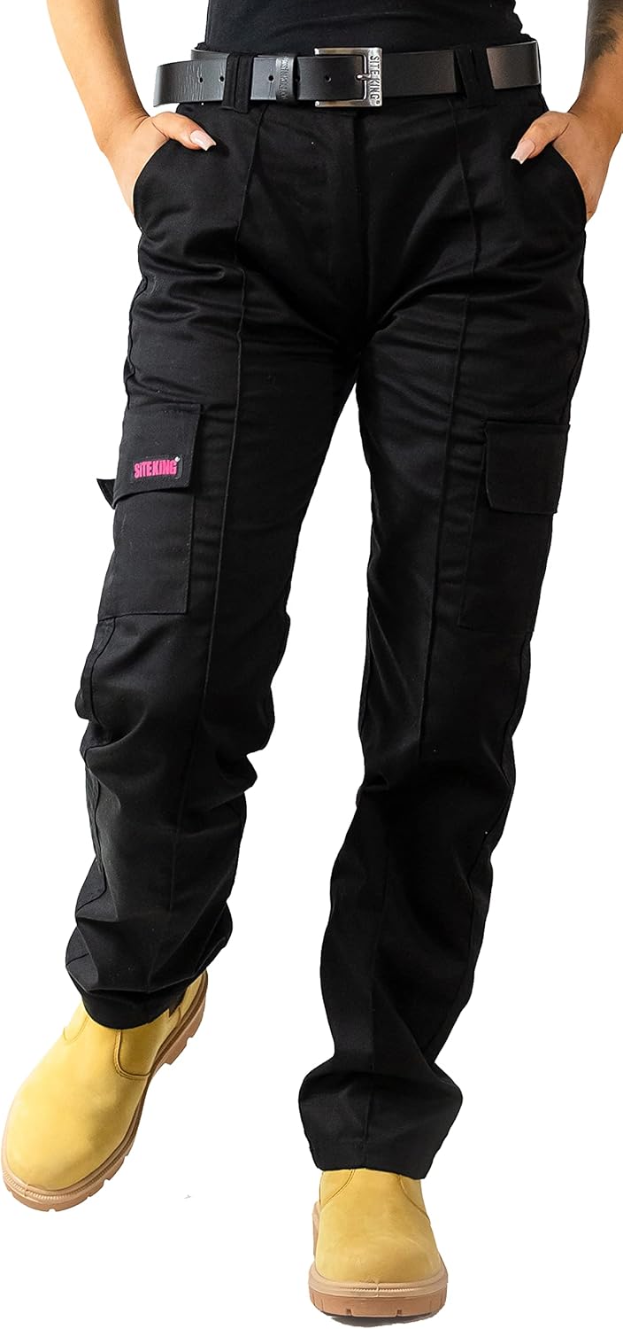 SITE KING Ladies Cargo Combat Work Trousers
