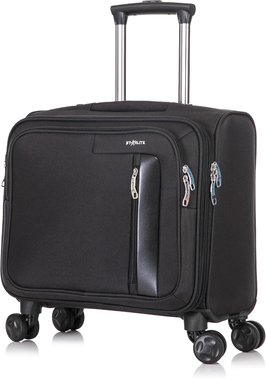 DK Luggage Laptop Roller Case Business Travel Trolley Luggage 4 Wheel Roller Case Black