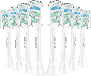 Replacement Brush Heads Compatible with Philips SoniCare Electric Toothbrushes Handle, Toothbrush Heads of Effective Cleaning, for Snap-on System, 8 Pack, White